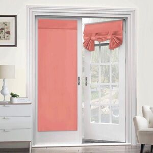 Room Darkening French Door Curtains W26 x L68, 2 Panels in Coral colour NIB